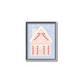 Picture of Blue Gingerbread House _GroupedProduct_Rectangle_Portrait_Canvas_Framed_