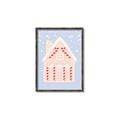 Picture of Blue Gingerbread House _GroupedProduct_Rectangle_Portrait_Canvas_Framed_