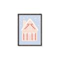 Picture of Blue Gingerbread House _GroupedProduct_Rectangle_Portrait_Canvas_Framed_