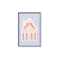 Picture of Blue Gingerbread House _GroupedProduct_Rectangle_Portrait_Canvas_Framed_