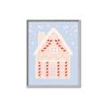 Picture of Blue Gingerbread House _GroupedProduct_Rectangle_Portrait_Canvas_Framed_