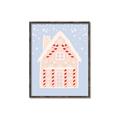 Picture of Blue Gingerbread House _GroupedProduct_Rectangle_Portrait_Canvas_Framed_
