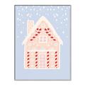 Picture of Blue Gingerbread House _GroupedProduct_Rectangle_Portrait_Canvas_Framed_