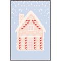 Picture of Blue Gingerbread House _GroupedProduct_Rectangle_Portrait_Canvas_Framed_