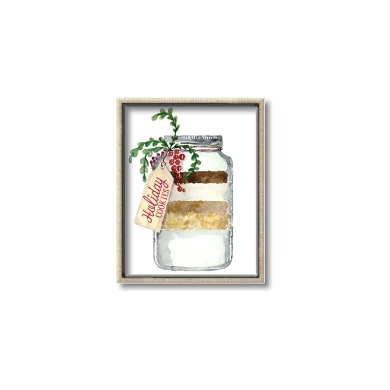 Picture of Holiday Cookies in a Jar _GroupedProduct_Rectangle_Portrait_Canvas_Framed_