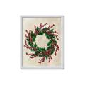 Picture of Holly Wreath _GroupedProduct_Rectangle_Portrait_Framed_Matted_