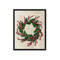 Picture of Holly Wreath _GroupedProduct_Rectangle_Portrait_Framed_Matted_