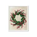 Picture of Holly Wreath _GroupedProduct_Rectangle_Portrait_Framed_Matted_