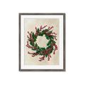 Picture of Holly Wreath _GroupedProduct_Rectangle_Portrait_Framed_Matted_