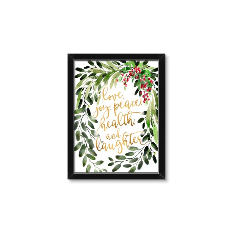 Picture of Holiday Wishes Wreath _GroupedProduct_Rectangle_Portrait_Framed_Matted_