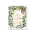 Picture of Holiday Wishes Wreath _GroupedProduct_Rectangle_Portrait_Framed_Matted_