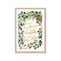 Picture of Holiday Wishes Wreath _GroupedProduct_Rectangle_Portrait_Framed_Matted_