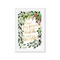 Picture of Holiday Wishes Wreath _GroupedProduct_Rectangle_Portrait_Framed_Matted_