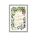 Picture of Holiday Wishes Wreath _GroupedProduct_Rectangle_Portrait_Framed_Matted_