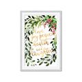 Picture of Holiday Wishes Wreath _GroupedProduct_Rectangle_Portrait_Framed_Matted_