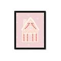 Picture of Pink Gingerbread House _GroupedProduct_Rectangle_Portrait_Framed_Matted_