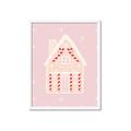 Picture of Pink Gingerbread House _GroupedProduct_Rectangle_Portrait_Framed_Matted_
