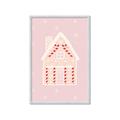 Picture of Pink Gingerbread House _GroupedProduct_Rectangle_Portrait_Framed_Matted_