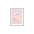 Picture of Pink Gingerbread House _GroupedProduct_Rectangle_Portrait_Framed_Matted_