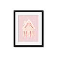 Picture of Pink Gingerbread House _GroupedProduct_Rectangle_Portrait_Framed_Matted_