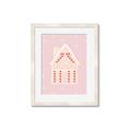 Picture of Pink Gingerbread House _GroupedProduct_Rectangle_Portrait_Framed_Matted_