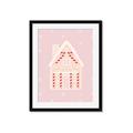 Picture of Pink Gingerbread House _GroupedProduct_Rectangle_Portrait_Framed_Matted_