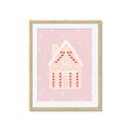 Picture of Pink Gingerbread House _GroupedProduct_Rectangle_Portrait_Framed_Matted_