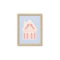 Picture of Blue Gingerbread House _GroupedProduct_Rectangle_Portrait_Framed_Matted_