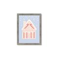 Picture of Blue Gingerbread House _GroupedProduct_Rectangle_Portrait_Framed_Matted_