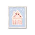 Picture of Blue Gingerbread House _GroupedProduct_Rectangle_Portrait_Framed_Matted_