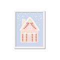 Picture of Blue Gingerbread House _GroupedProduct_Rectangle_Portrait_Framed_Matted_