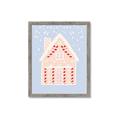 Picture of Blue Gingerbread House _GroupedProduct_Rectangle_Portrait_Framed_Matted_