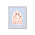 Picture of Blue Gingerbread House _GroupedProduct_Rectangle_Portrait_Framed_Matted_