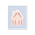 Picture of Blue Gingerbread House _GroupedProduct_Rectangle_Portrait_Framed_Matted_