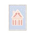 Picture of Blue Gingerbread House _GroupedProduct_Rectangle_Portrait_Framed_Matted_