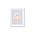 Picture of Blue Gingerbread House _GroupedProduct_Rectangle_Portrait_Framed_Matted_