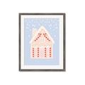 Picture of Blue Gingerbread House _GroupedProduct_Rectangle_Portrait_Framed_Matted_