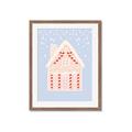 Picture of Blue Gingerbread House _GroupedProduct_Rectangle_Portrait_Framed_Matted_