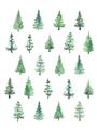Picture of Christmas Trees _GroupedProduct_Rectangle_Portrait_Unframed_Print_Only_