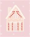 Picture of Pink Gingerbread House _GroupedProduct_Rectangle_Portrait_Unframed_Print_Only_
