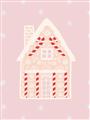 Picture of Pink Gingerbread House _GroupedProduct_Rectangle_Portrait_Unframed_Print_Only_