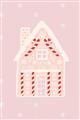 Picture of Pink Gingerbread House _GroupedProduct_Rectangle_Portrait_Unframed_Print_Only_