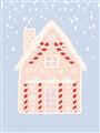 Picture of Blue Gingerbread House _GroupedProduct_Rectangle_Portrait_Unframed_Print_Only_