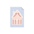 Picture of Blue Gingerbread House _GroupedProduct_Rectangle_Portrait_Unframed_Print_Only_