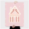 Picture of Pink Gingerbread House _GroupedProduct_Rectangle_Portrait_Canvas_