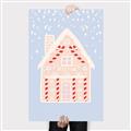 Picture of Blue Gingerbread House _GroupedProduct_Rectangle_Portrait_Canvas_