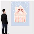 Picture of Blue Gingerbread House _GroupedProduct_Rectangle_Portrait_Canvas_