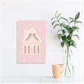 Picture of Pink Gingerbread House _GroupedProduct_Rectangle_Portrait_Canvas_