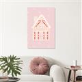 Picture of Pink Gingerbread House _GroupedProduct_Rectangle_Portrait_Canvas_