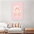 Picture of Pink Gingerbread House _GroupedProduct_Rectangle_Portrait_Canvas_